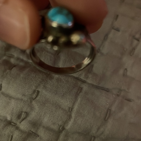 ✨SALE✨Old pawn handmade .925 sterling silver Native American turquoise ring - Picture 4 of 5